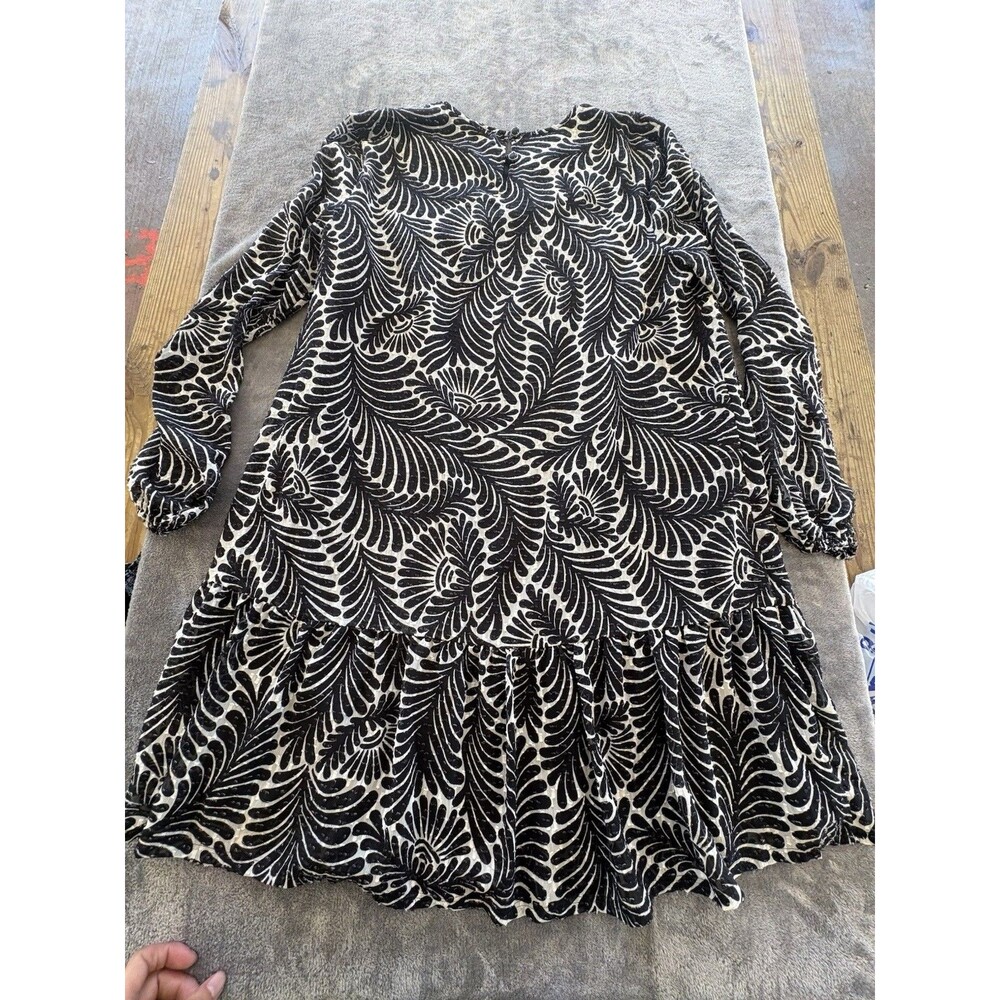 LOFT 😁Womens Long Sleeve Dress Size L Black/white Light Waight